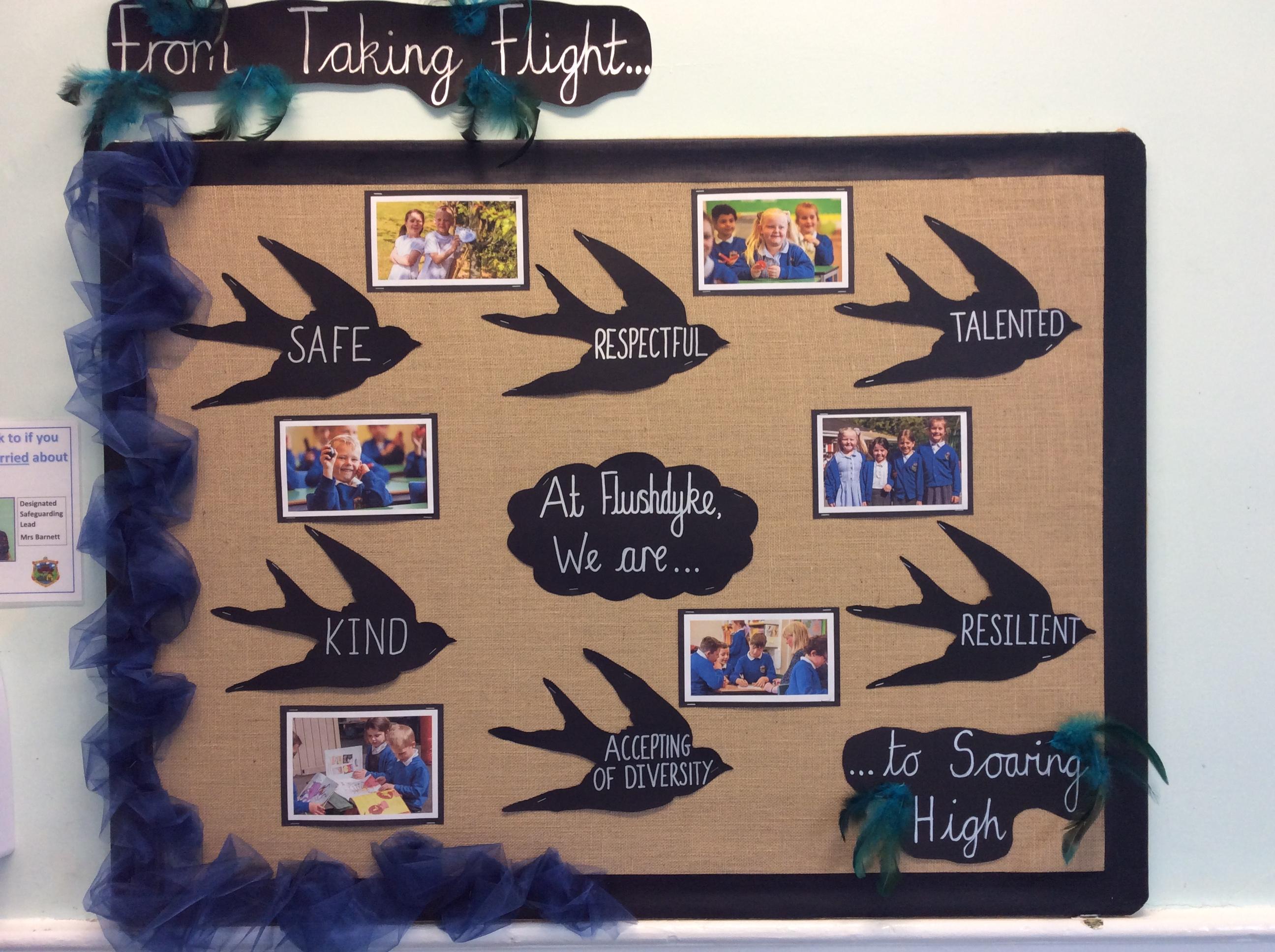 Our half-termly core values are lived and breathed through our curriculum 